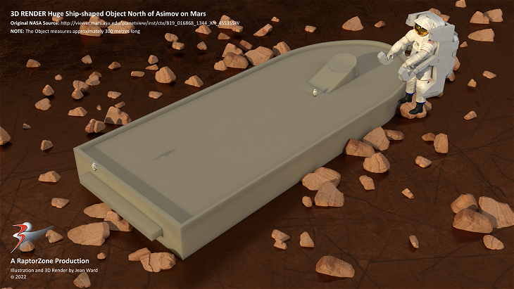 Illustration/3D render artists impression of the anomaly (click for larger image)